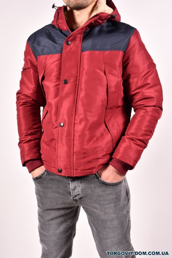 Куртка мужская из плащёвки на меху (цв.бордовый) ZARALI Размер в наличии : 42 арт.1613