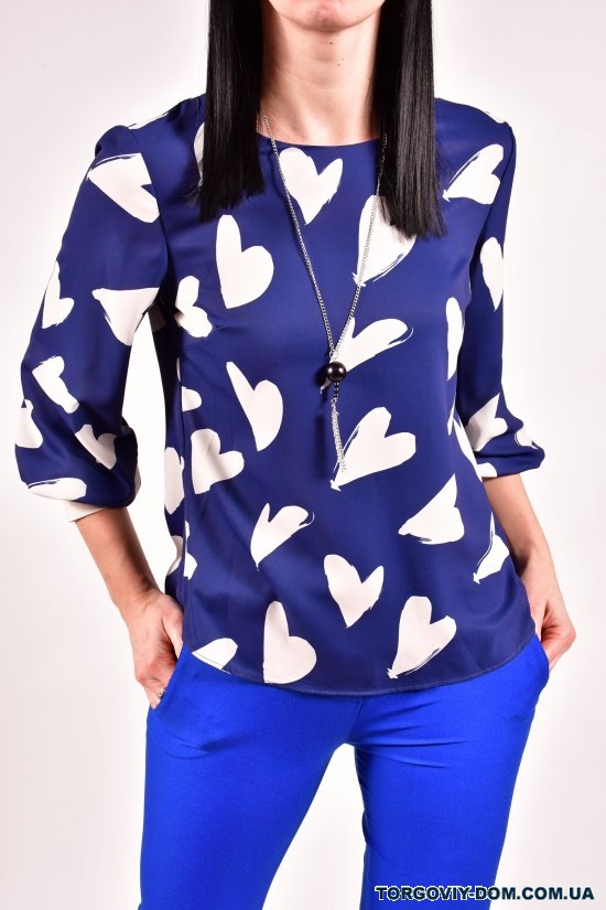 Блузка жіноча шифонова (кол. Синій) ESAY Розміри в наявності : 42, 44 арт.8825E