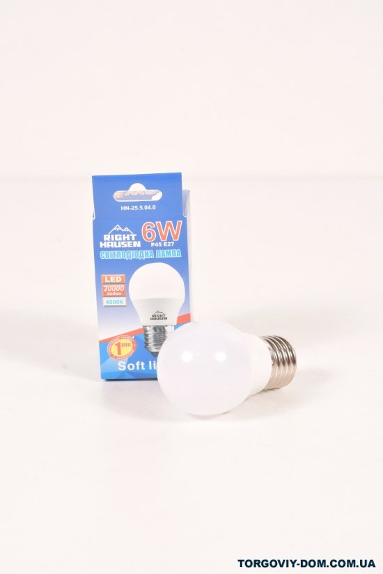 Лампа RIGHT HAUSEN LED (6W E27 4000K) арт.HN-255040