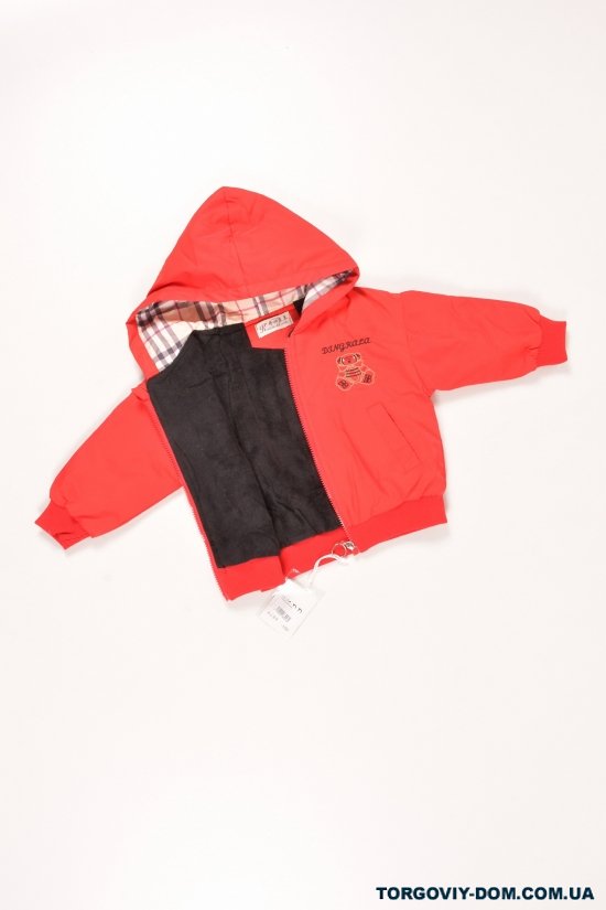 Куртка демісезонна для хлопчика (кол. Червоний) з плащової тканини Зріст в наявності : 80, 86, 92, 98 арт.HELLO