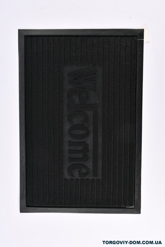 Коврик на резиновой основе (цв.чёрный) размер 40/60 см арт.MF4147