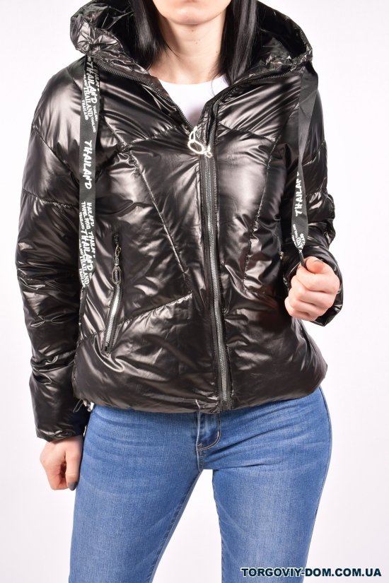 Куртка женская болоневая демисезонная (цв.черный) Размер в наличии : 42 арт.2136