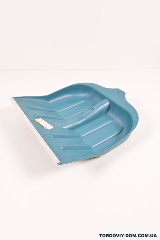 Лопата для уборки снега пластиковая с алюминиевой планкой (Синяя) арт.5049415