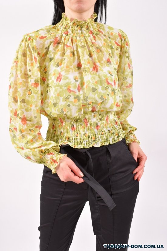 Блузка жіноча (кол. Салатовий) шифонова Розміри в наявності : 40, 42, 44 арт.30011K4