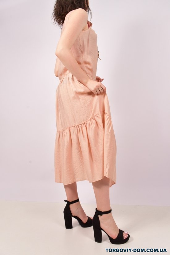 Платье женское из ткани лён (цв.пудры) "Karon" Размер в наличии : 44 арт.9894
