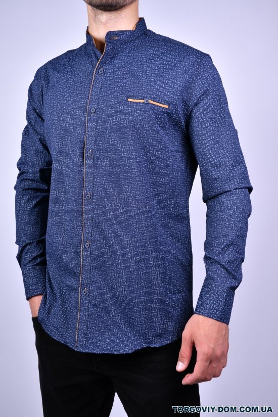 Рубашка мужская стрейчевая Slim Fit (цв.т.синий) G-PORT Размер в наличии : 46 арт.190