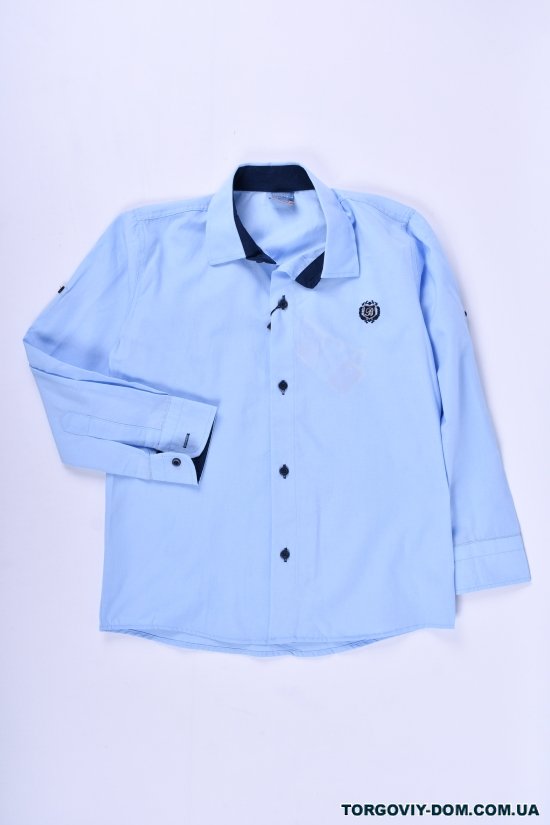 Рубашка для мальчика (цв.голубой) Pitiki kids Рост в наличии : 122, 128, 134, 140 арт.009605