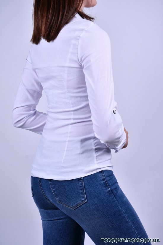 Рубашка женская (цв.белый) стрейчевая "ELLY" Размеры в наличии : 40, 42, 44, 46, 48 арт.5645/5
