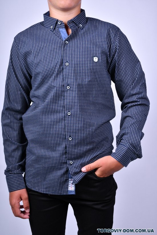 Рубашка для мальчика (цв.синий) стрейчевая RUTTI GARRO Рост в наличии : 170 арт.12-15