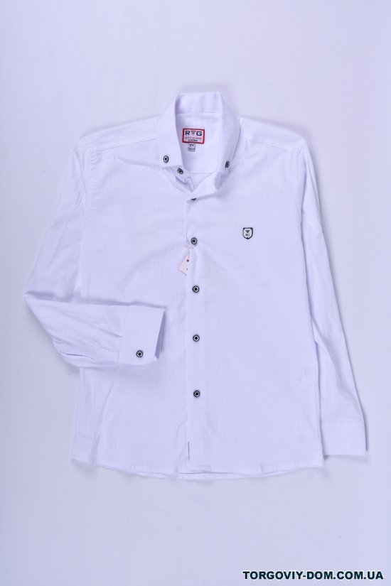 Рубашка для мальчика (цв.белый) стрейчевая RUTTI GARRO Рост в наличии : 164 арт.11-15
