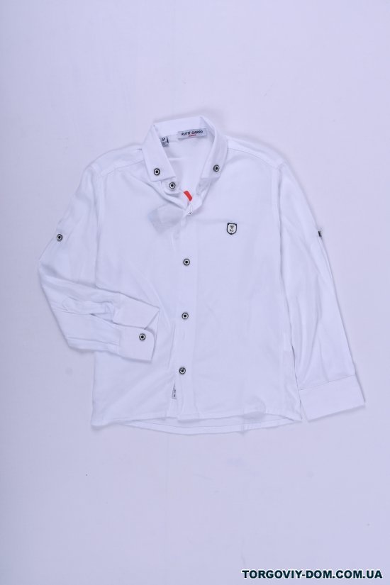 Рубашка для мальчика (цв.белый) RUTTI GARRO Рост в наличии : 110, 116 арт.5-8