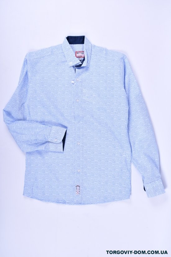 Рубашка для мальчика (цв.голубой) стрейчевая RUTTI GARRO Рост в наличии : 134, 146, 152 арт.9-12