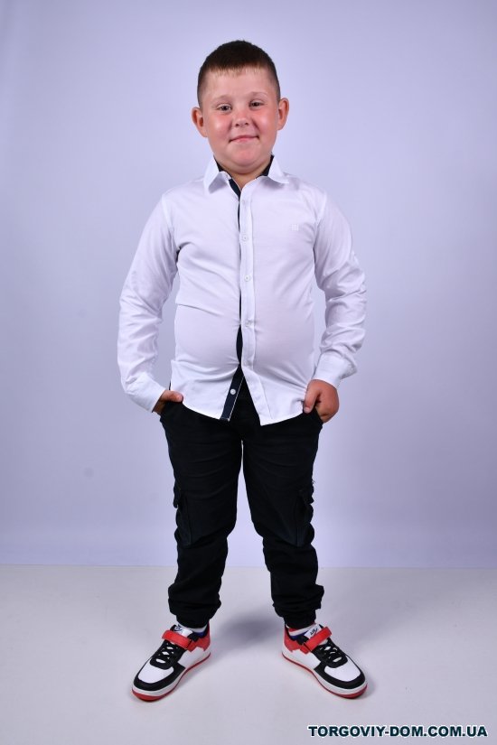 Рубашка для мальчика (цв.белый) BOLD Рост в наличии : 146, 152 арт.14081