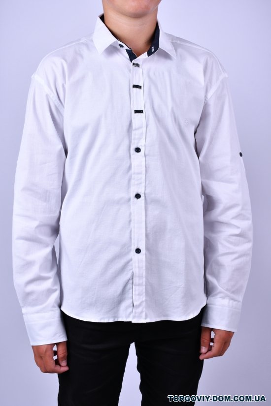 Рубашка для мальчика (цв.белый) BOLD Рост в наличии : 134, 146, 158, 170 арт.14090