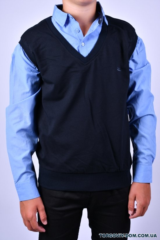 Обманка жилетка-рубашка (цв.синий) BOLD Рост в наличии : 134, 140, 146, 152, 158, 164, 170 арт.2072/4565