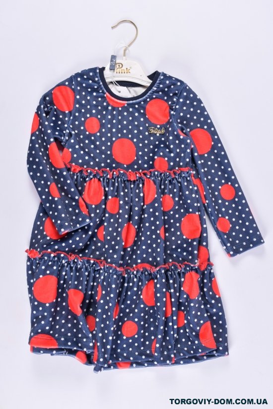 Платье для девочки (цв. т.синий/красный) PINK Рост в наличии : 92, 98 арт.337260