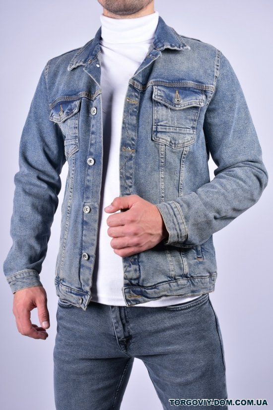 Піджак чоловічий джинсовий зі стрейчем "Blackzi" Розмір в наявності : 44 арт.11002