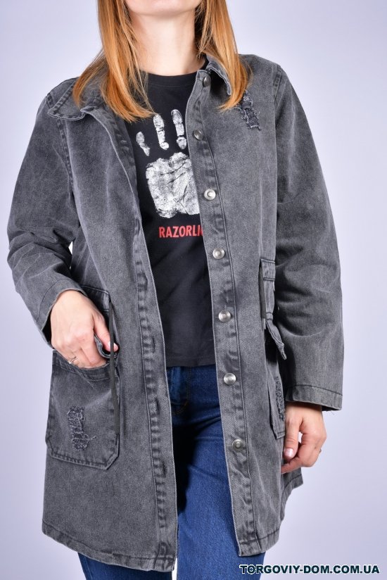 Піджак джинсовий жіночий (кол. Т / сірий) ASIST Розміри в наявності : 40, 42 арт.193