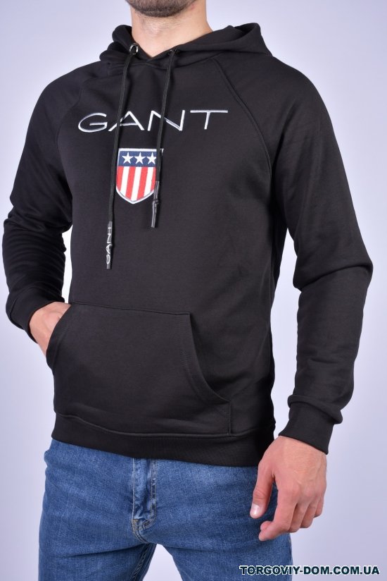 Худи мужское (цв.чёрный) трикотажное "GANT" Размеры в наличии : 48, 50 арт.3105