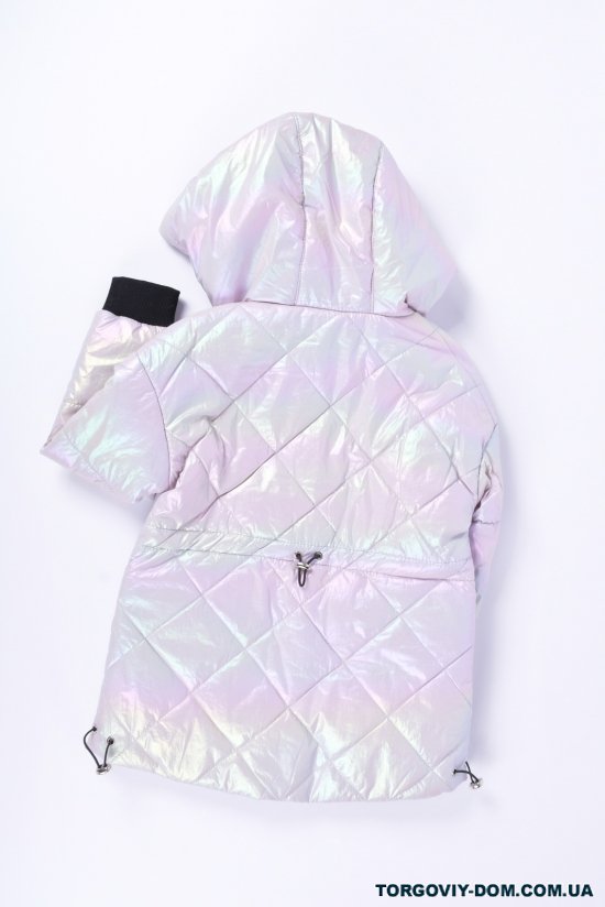 Куртка демісезонна для дівчинки (кол. Сіро-рожевий) з плащової тканини Зріст в наявності : 98, 110 арт.Эля