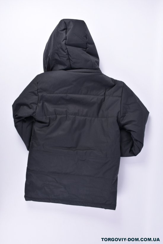 Куртка для мальчика (цв.чёрный/красный) из плащевки демисезонная  Рост в наличии : 116, 122, 128, 134, 140 арт.01