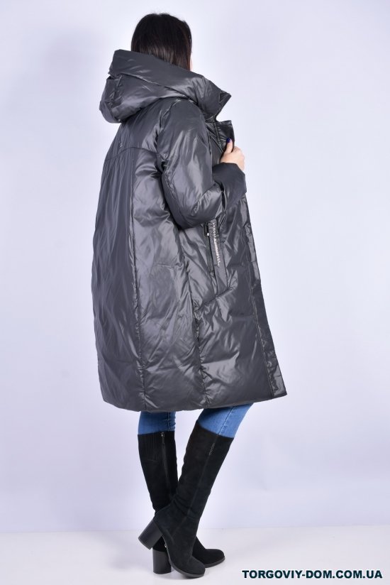 Пальто женское демисезонное из плащевки (цв.черный) Размеры в наличии : 50, 56 арт.B638