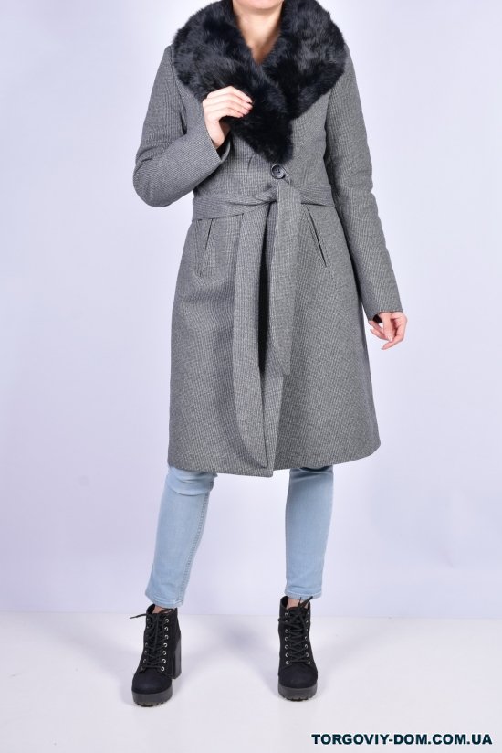 Пальто жіноче демісезонне (кол. Сірий) Розмір в наявності : 46 арт.779
