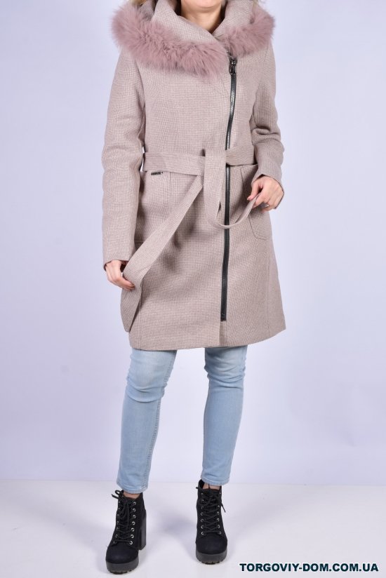 Пальто женское (цв.кремовый) демисезонное ROMATIC Размеры в наличии : 40, 42, 44, 46, 48 арт.798