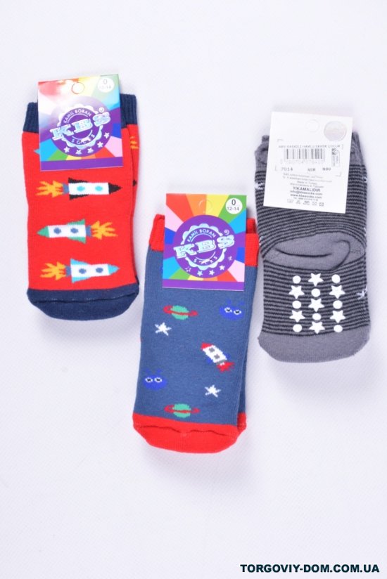 Шкарпетки махрові дитячі (0) KBS розмір 12-14 (з гальмами) арт.3-20223