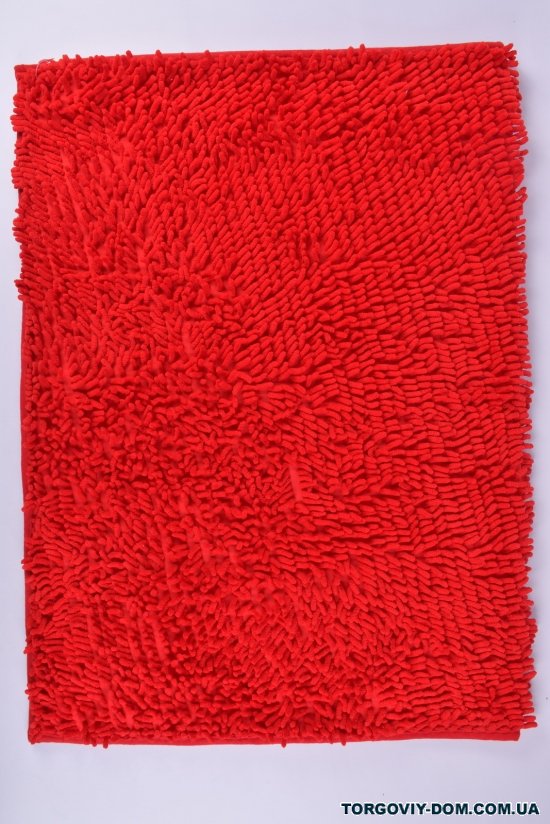 Коврик "Лапша" (цв.красный) на тканевой основе (микрофибра) размер 80/120 см. арт.MF5212