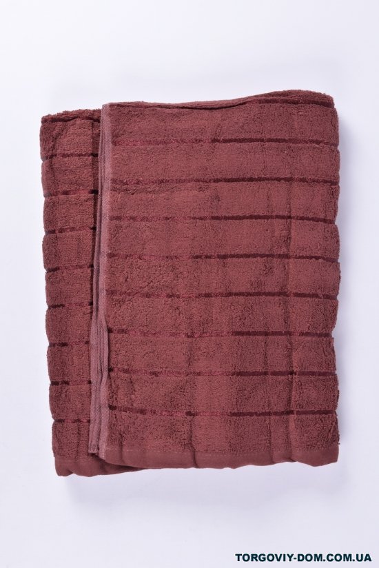 Рушник сауна махровий (кол. т. коричневий) розмір 90/160 см (вага 670 гр.) арт.9373