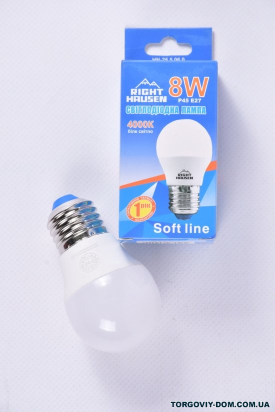 Лампа RIGHT HAUSEN LED Soft (8W E27 4000K) арт.HN-255060