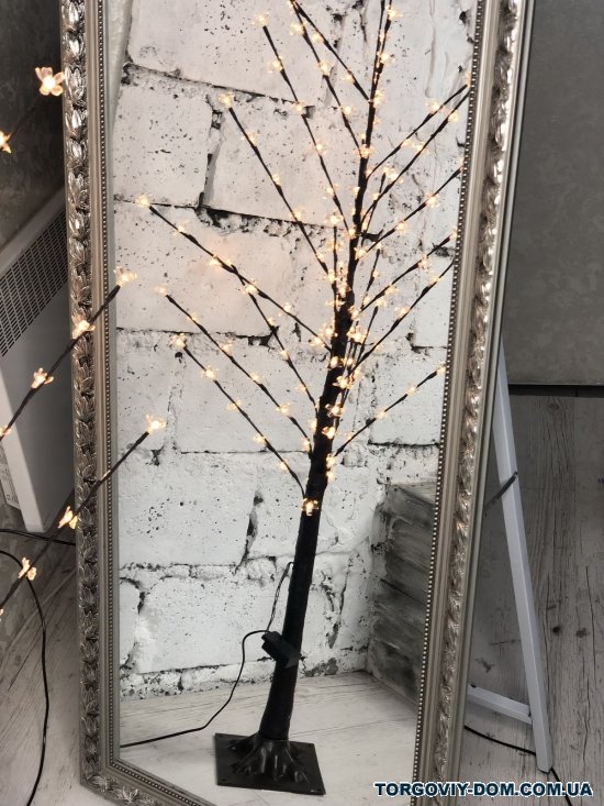 Светящееся новогоднее светодиодное декоративное дерево (желтые огни) высота 1,45м арт.00-203