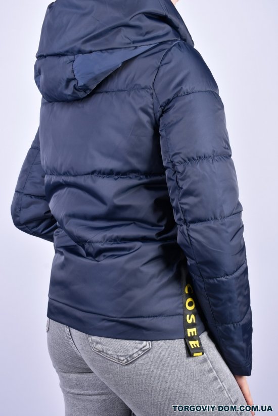 Куртка демісезонна жіноча (кол. т. синій) QIANZHIDU Розмір в наявності : 44 арт.E10871