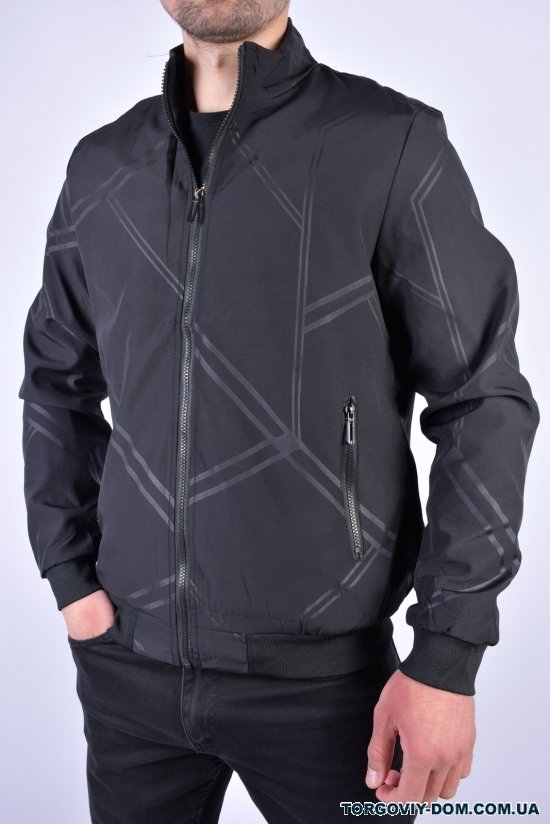 Куртка мужская из плащевки (цв.черный) "DICNI" Размер в наличии : 46 арт.H6-76-M