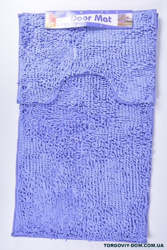 Коврик в ванную 2-ка (цв.сиреневый) "Лапша" (микрофибра) размер 60/100 см. арт.MF5214