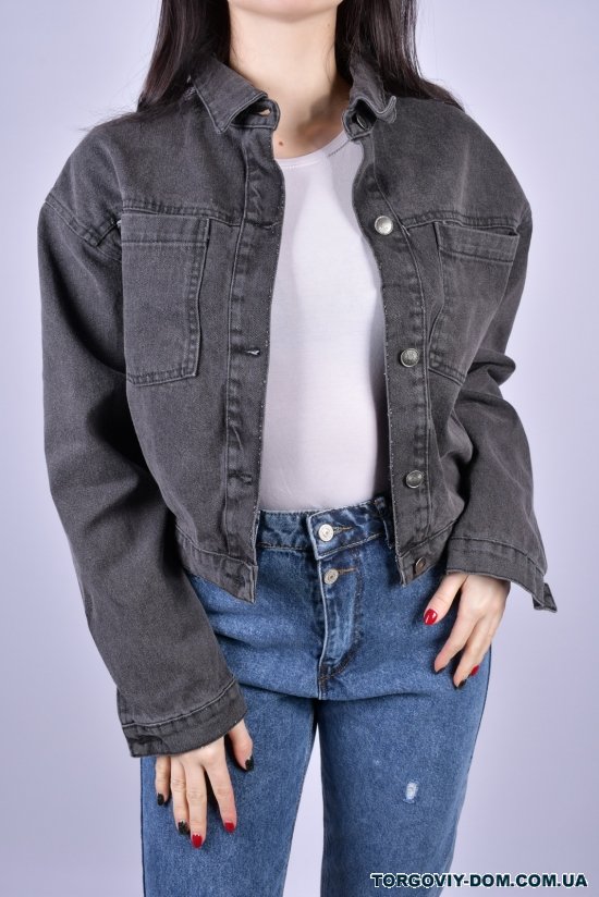 Пиджак джинсовый женский (цв.черный) ASIST Размеры в наличии : 40, 44 арт.AST-192