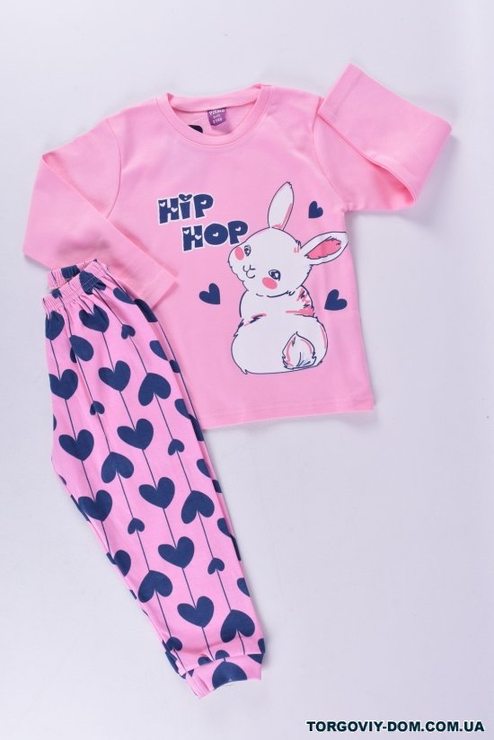 Пижама для девочки (цв.розовый) трикотажная VITMO BABY Объем в наличии : 80 арт.25517