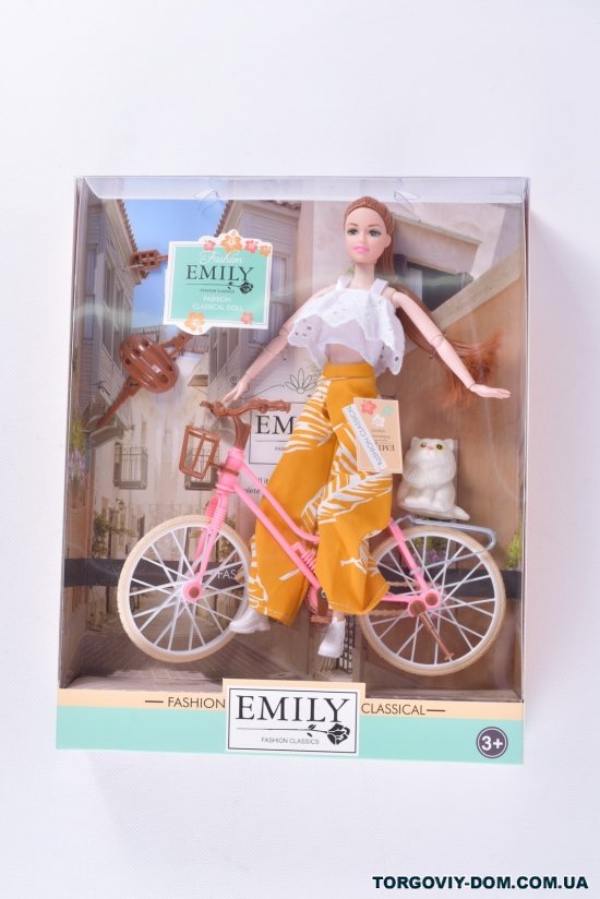 Кукла "EMILY" (с велосипедом и аксессуарами) размер куклы 29 см. арт.QJ111D