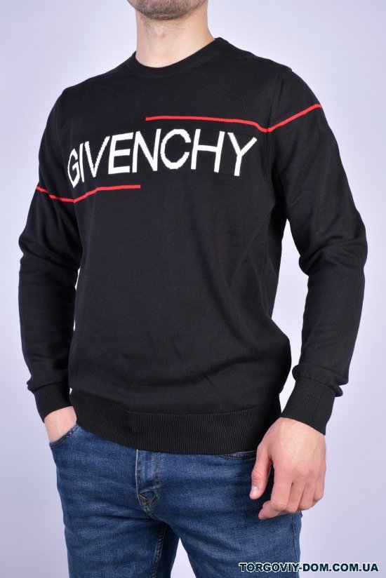 Свитер мужской (тонкая вязка) цв.черный "GIVENCHY" Размеры в наличии : 46, 52 арт.0175-14291