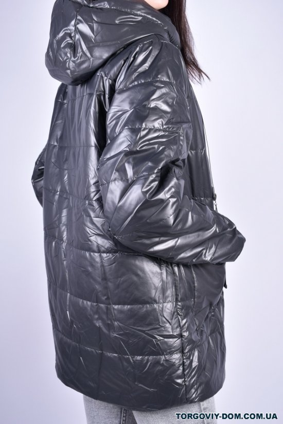 Куртка жіноча болонева (кол. чорний) демісезонна "CSY" Розмір в наявності : 52 арт.219