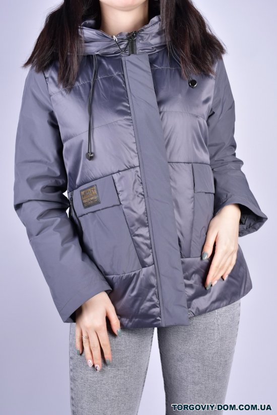 Куртка женская демисезонная (цв.серый) из плащёвки "D.S" Размер в наличии : 40 арт.B3058