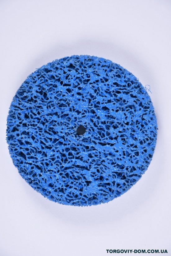Круг зачистной из нетканого абразива (коралл) диаметр 125 мм без держателя синий арт.9175761