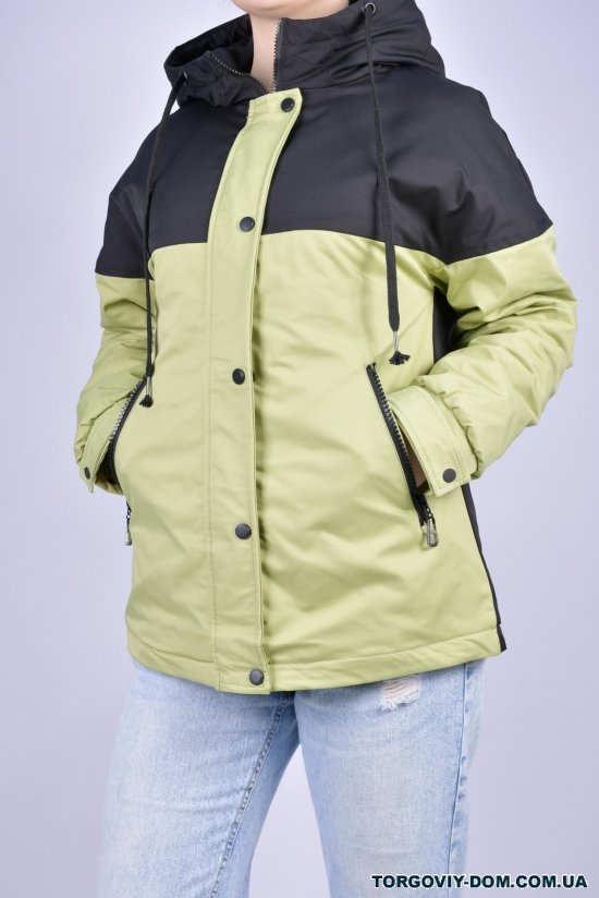 Куртка женская (цв.черный/оливковый) демисезонная болоневая "Remain" Размеры в наличии : 44, 52 арт.B-619
