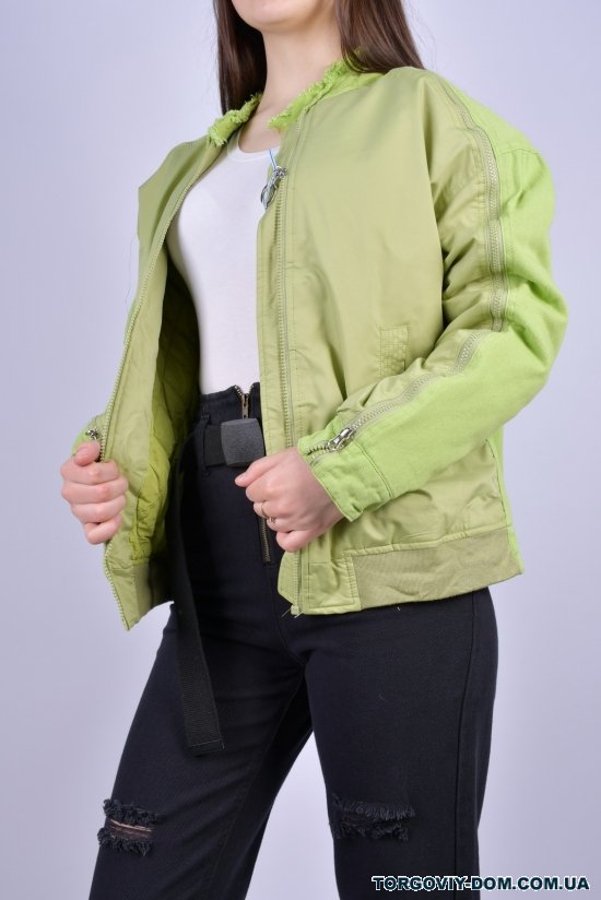 Куртка жіноча (кол. салатовий) демісезонна "T.YCamille" Розміри в наявності : 46, 48, 50, 52 арт.B-676