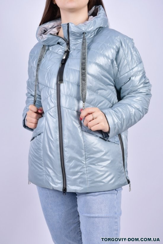 Куртка женская из плащёвки демисезонная (color A022) HaiLuoZi Размеры в наличии : 46, 54 арт.BM7083