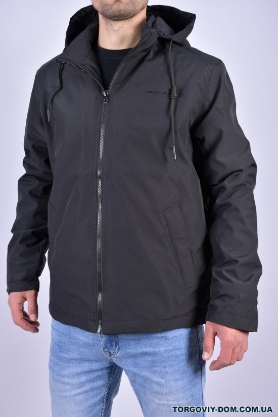 Куртка мужская демисезонная из плащевки (цв.черный) Размеры в наличии : 44, 46, 48, 50, 52 арт.7988