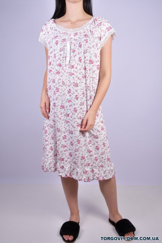 Ночная рубашка женская (цв.белый/розовый) Размеры в наличии : 50, 52, 54, 56, 58 арт.617
