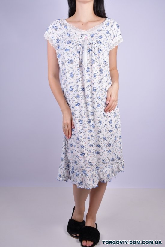 Ночная рубашка женская (цв.белый/голубой) Размеры в наличии : 50, 56 арт.617