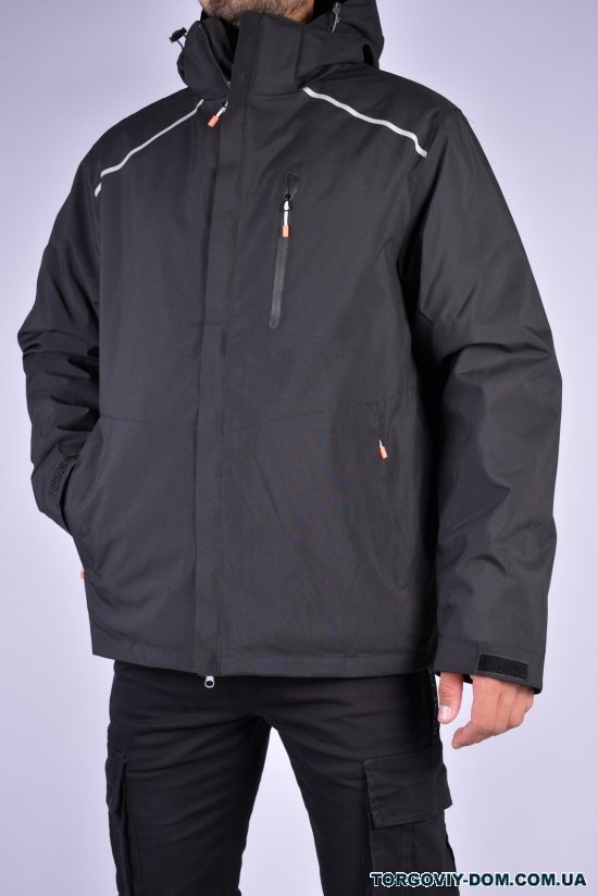 Куртка мужская из плащевки (цв.черный) с отстегивающийся подкладкой (кофта) Размеры в наличии : 44, 46 арт.W02055